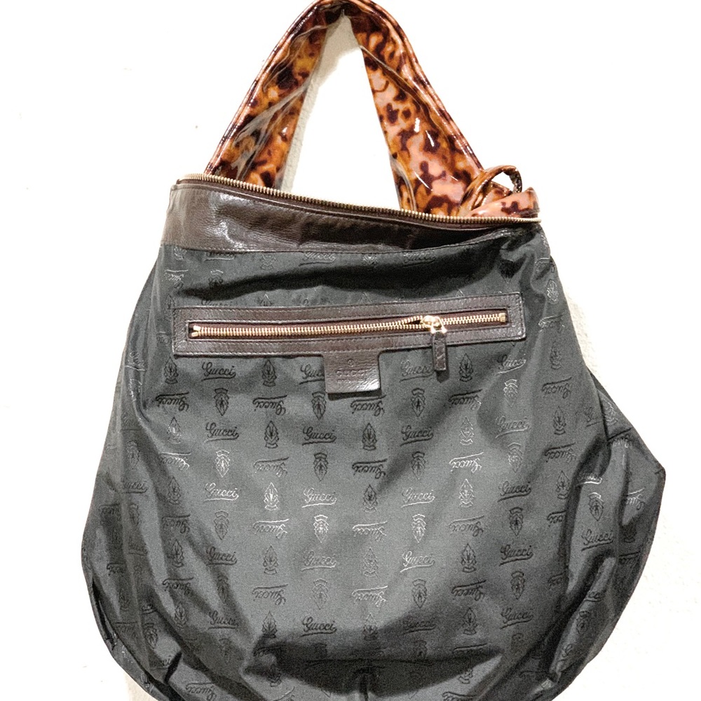 Gucci Brown Leopard Boho Shoulder Bag - Picture 11 of 15